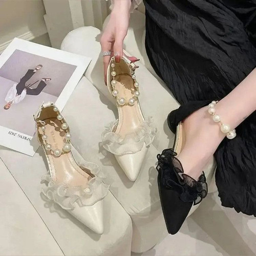 کفش مجلسی مدل پانیذ پاشنه سه سانت در رنگای مشکی و سفید