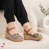 صندل طبی بندی لژدار زیره پیو دارای پد خارپاشنه رویه چرم صنعتی قالب ارسال رایگان کار یک سایز کوچیک نوع کفی چزم صنعتی سایز 36تا 41